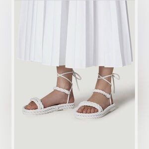 VALENTINO GARAVANI The Rope woven leather sandals